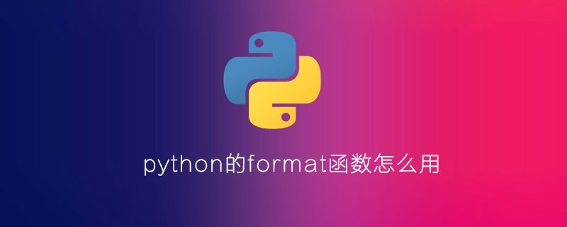python的format函数怎么用