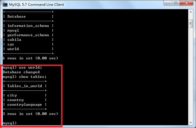 如何查看mysql数据库的表