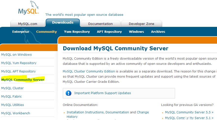 在哪下载MySQL？