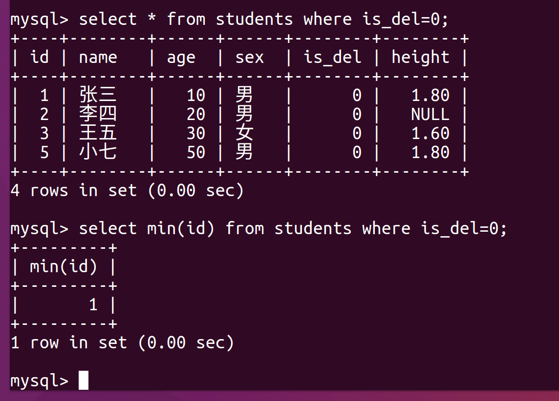 MySQL高级查询