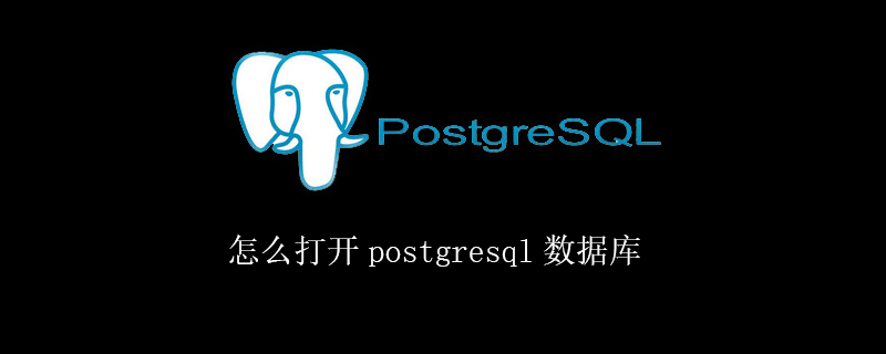 怎么打开postgresql数据库