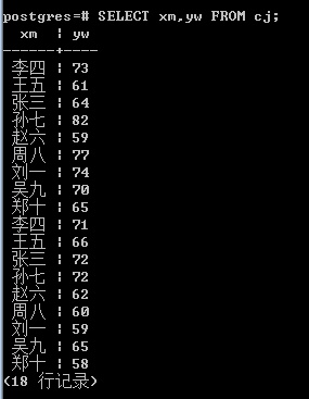 postgresql如何查看表数据