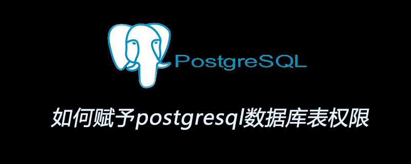 如何赋予postgresql数据库表权限