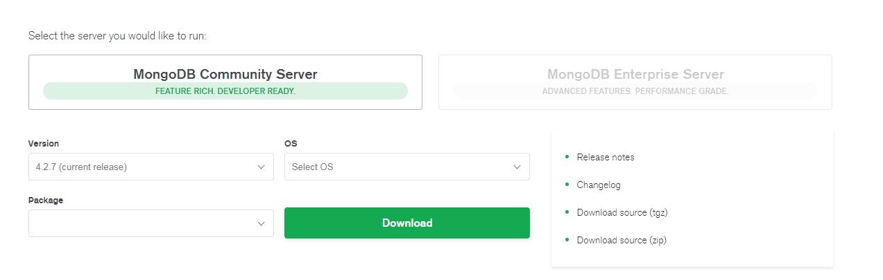 如何下载mongodb老版本号？