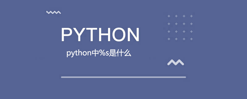 python中%s是什么