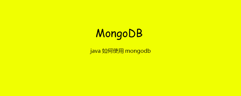 java如何使用mongodb