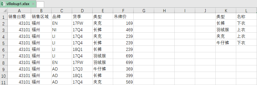 Python基础之openpyxl如何实现vlookup函数