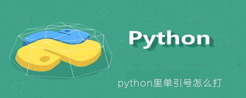 python里单引号怎么打