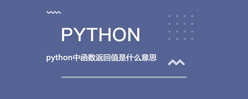 python中函数返回值是什么意思