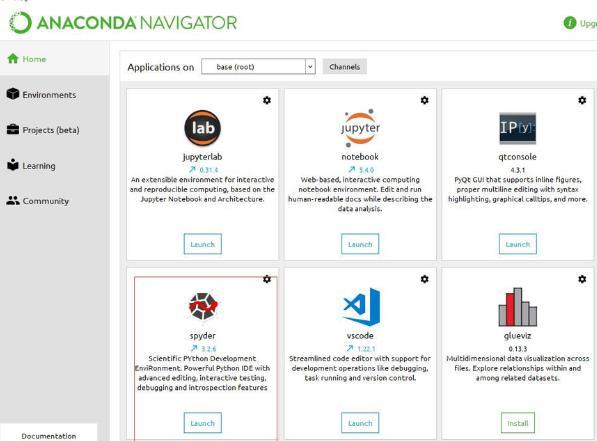 怎么在anaconda里打开Spyder？