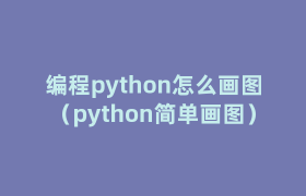 编程python怎么画图（python简单画图）