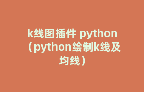 k线图插件 python（python绘制k线及均线）