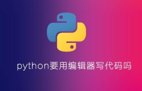 python要用编辑器写代码吗