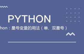 Python：星号变量的用法（单、双星号）