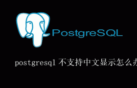 postgresql不支持中文显示怎么办