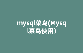 mysql菜鸟(Mysql菜鸟使用)