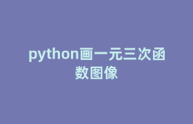 python画一元三次函数图像