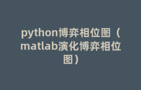 python博弈相位图(matlab演化博弈相位图) python博弈相位图(matlab演化博弈相位图)