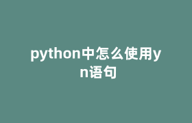 python中怎么使用y n语句 python中怎么使用y n语句