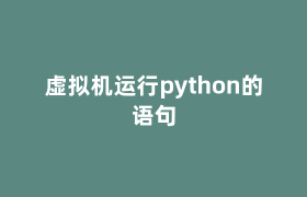 虚拟机运行python的语句 虚拟机运行python的语句