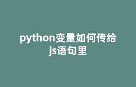 python变量如何传给js语句里 python变量如何传给js语句里