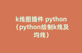 k线图插件 python(python绘制k线及均线) k线图插件 python(python绘制k线及均线)