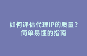 如何评估代理IP的质量?简单易懂的指南 如何评估代理IP的质量?简单易懂的指南