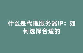 什么是代理服务器IP:如何选择合适的 什么是代理服务器IP:如何选择合适的