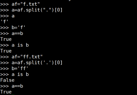 python如何字符串比较是否相同