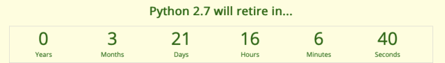 Python2的落幕：寿命还剩113天，逾期停止维护