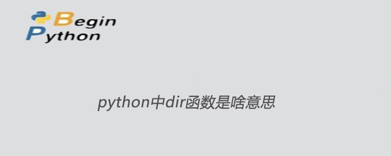 python中dir函数是啥意思