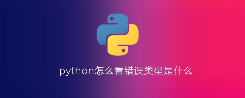 python怎么看错误类型是什么