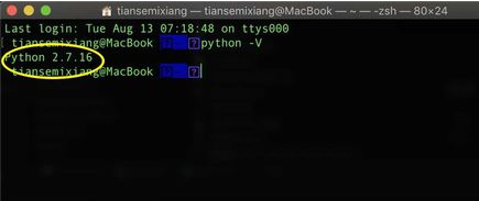 mac怎么看python版本