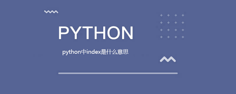 python中index是什么意思