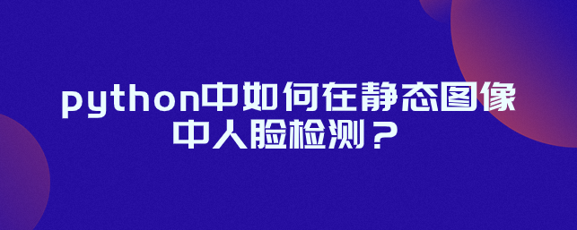 python如何在静态图像中进行人脸检测