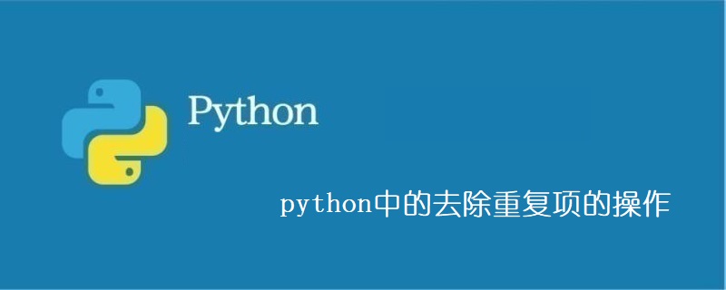 python中的去除重复项的操作