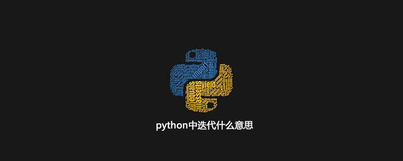 python中迭代什么意思