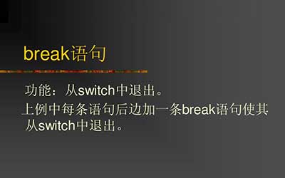 break语句用法