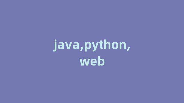 java,python,web