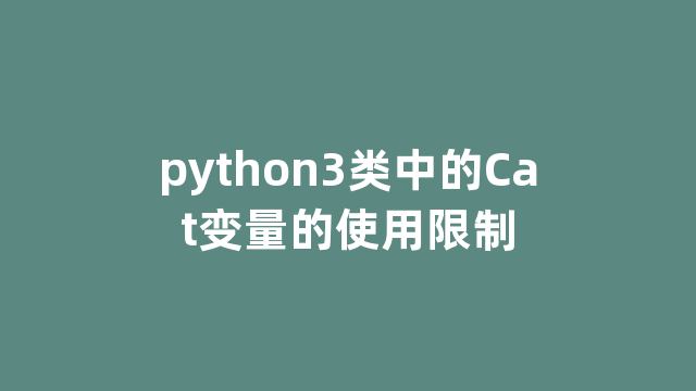 python3类中的Cat变量的使用限制