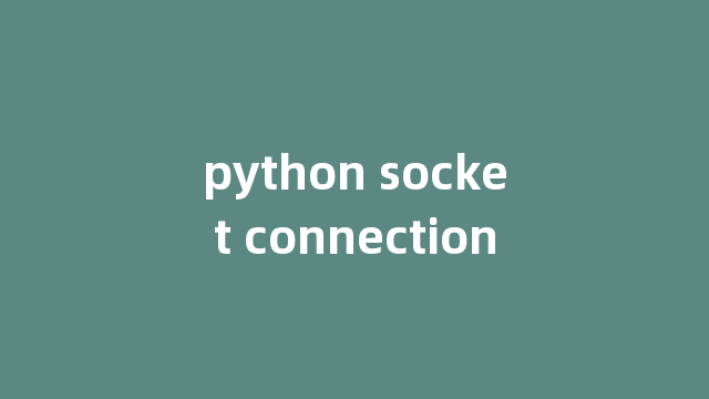 python socket connection