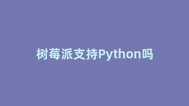 树莓派支持Python吗